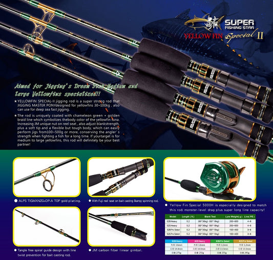 Jigging Master Super Fishing Star YELLOW FIN Solid Jigging