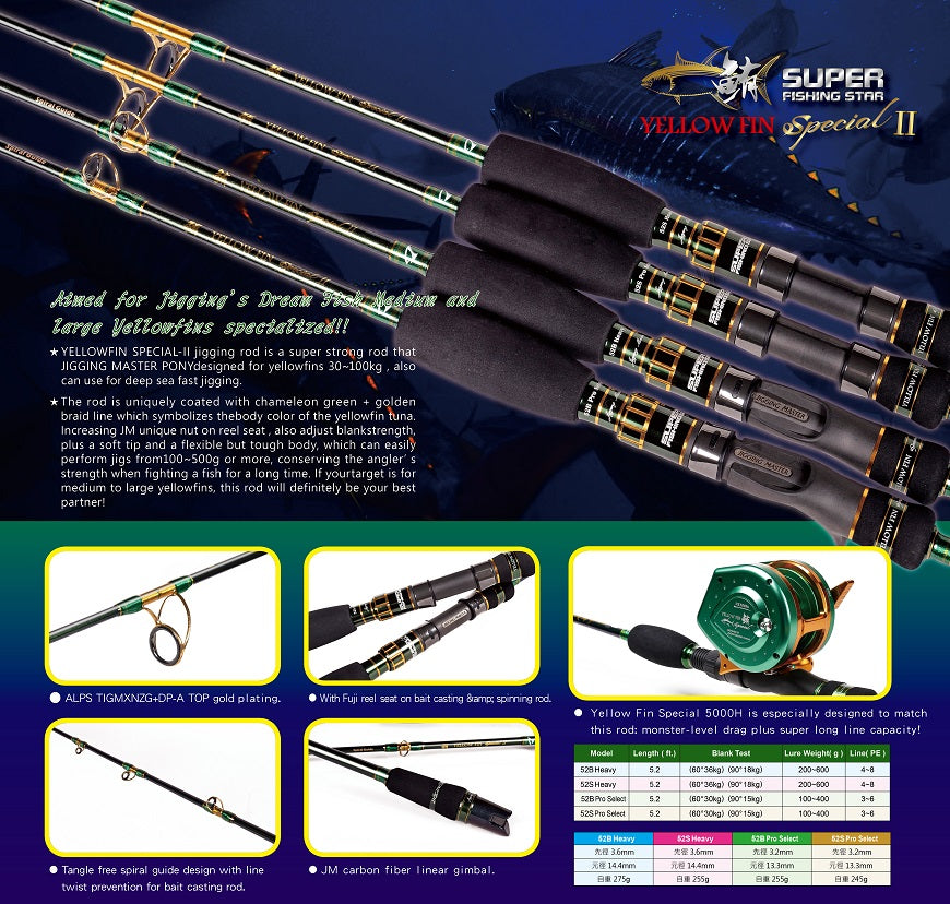 Jigging Master Super Fishing Star YELLOW FIN Solid Jigging